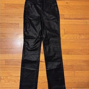 Express '90s Slim Super High Rise Pants in Black
